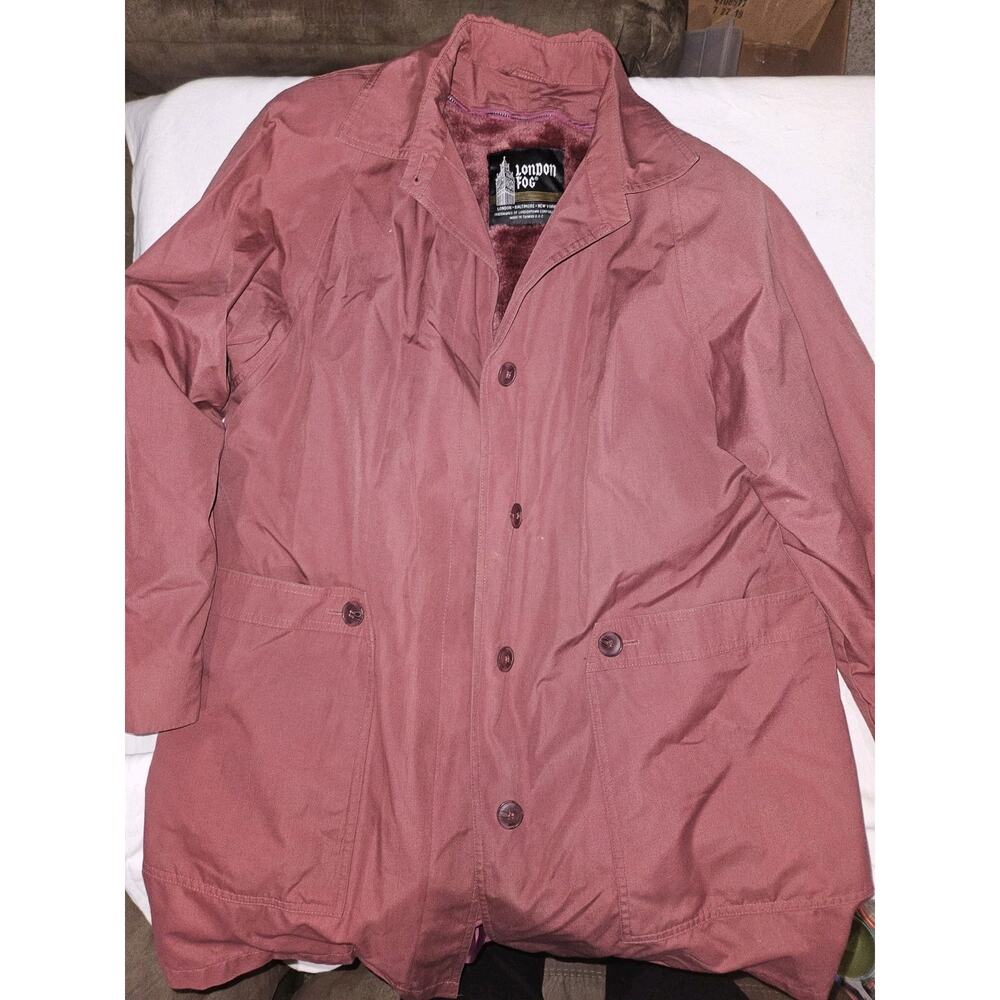 Vintage London Fog Maincoats Women's 16 Trench Coat Button Up Lined w/ Pockets
